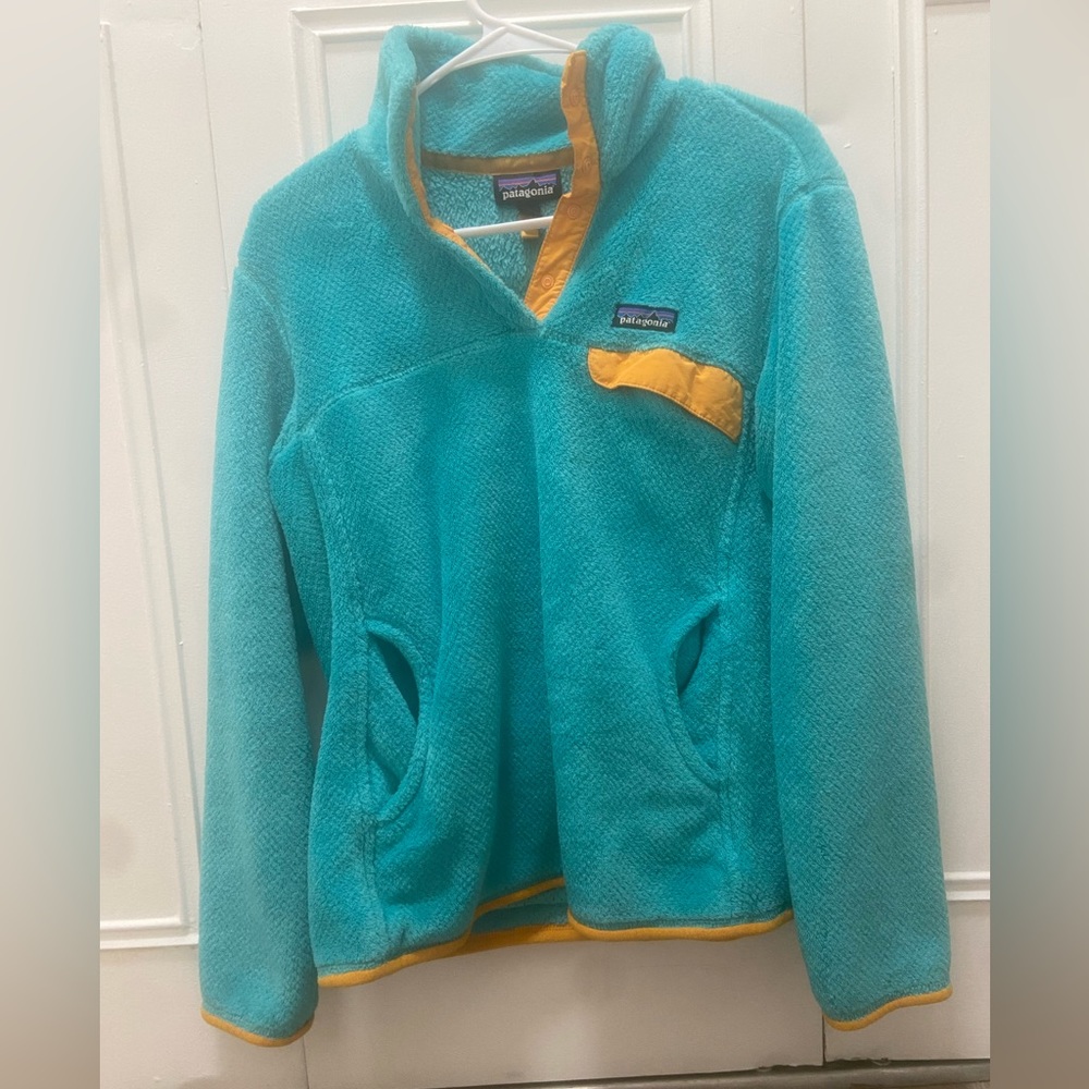 Blue and Orange Synchilla Patagonia Jacket